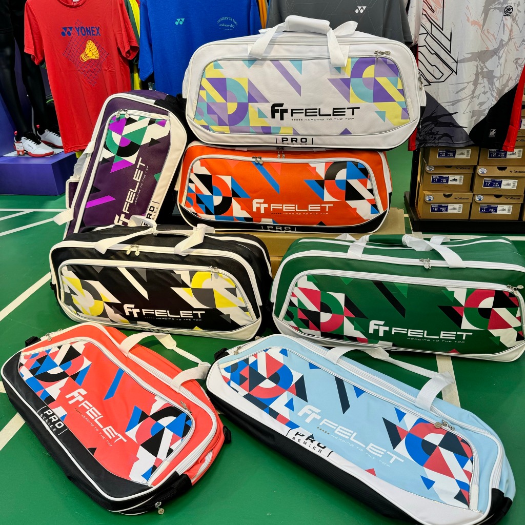 กระเป๋าแบดมินตัน FELET รุ่น SMART PRO TOURNAMENT (สินค้าลิขสิทธิ์แท้ 100%) ใส่แร็กเก็ตได้ 6 ไม้ ที่เก็บรองเท้าอิสระ