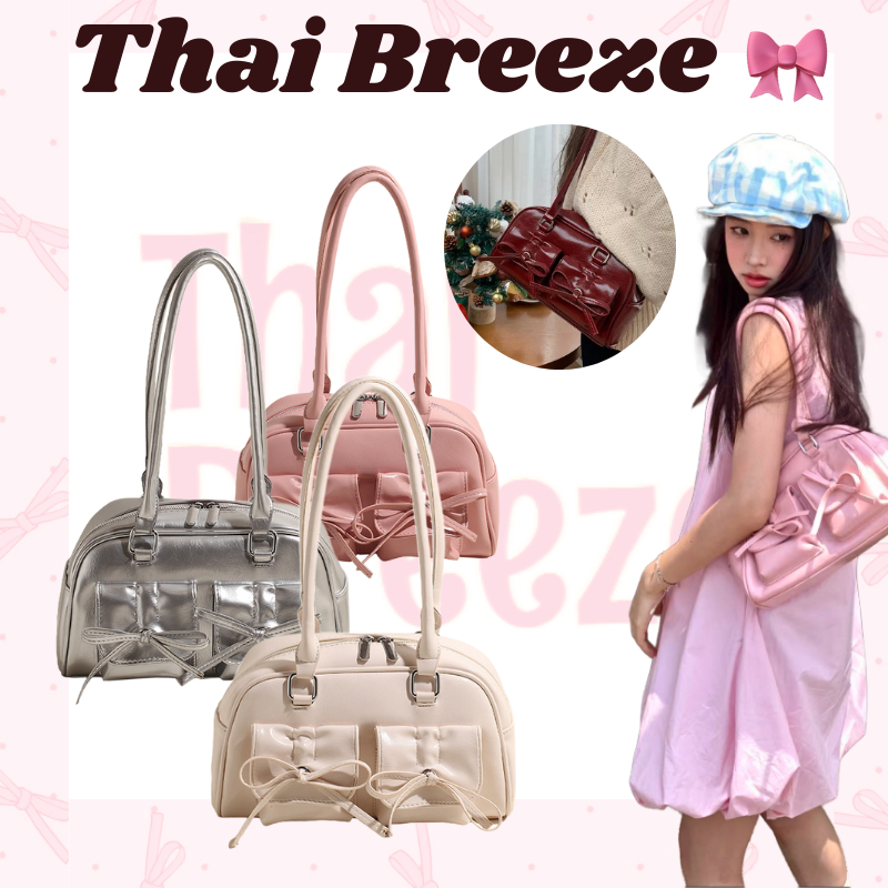 Thai Breeze bag Bowie bag pu กระเป๋า กระเป๋าสตรี กระเป๋าถือ หญิง กระเป๋าโบว์ Shoulder Bag hobo bag
