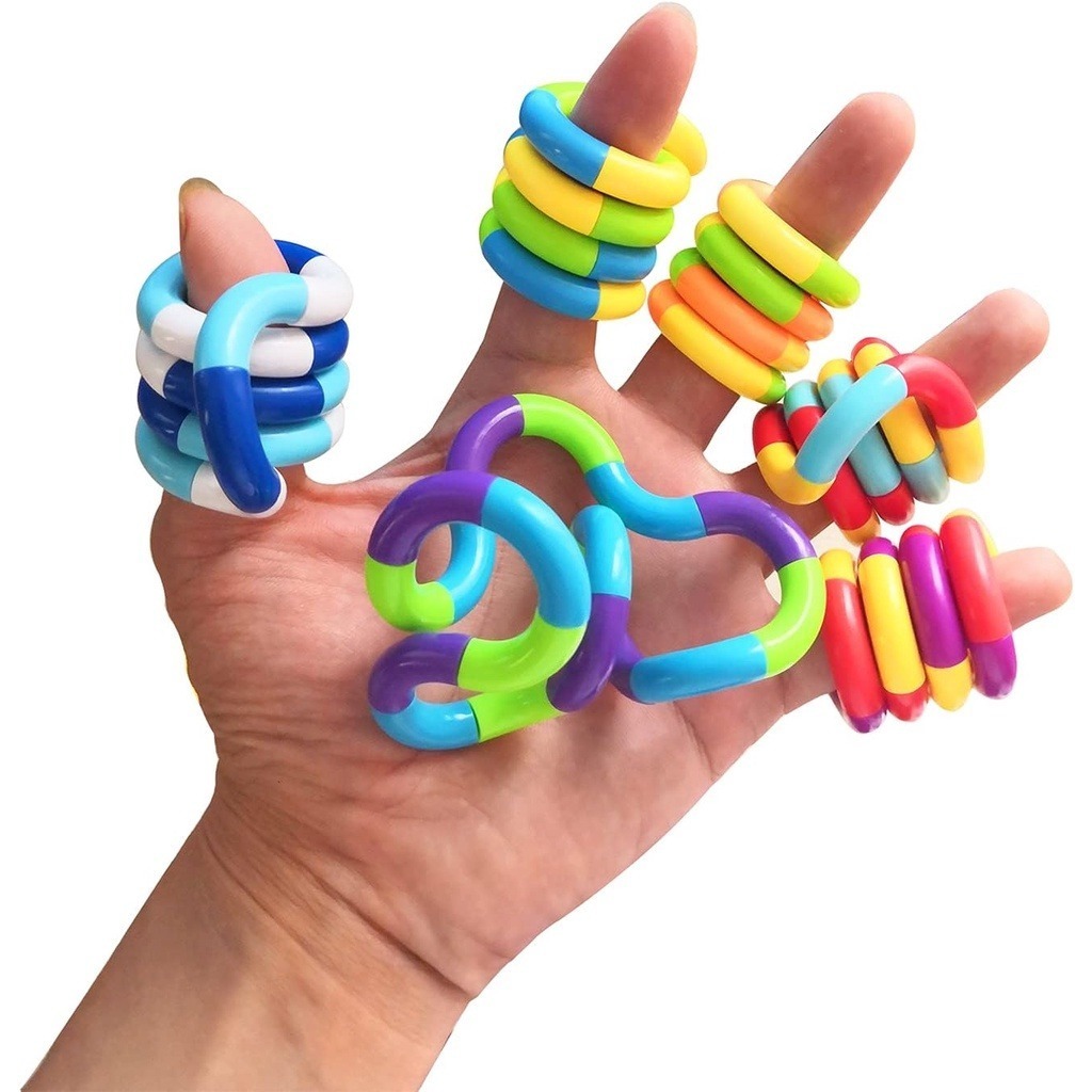 Tangle Twist Fidget ของเล่น บิดเปลี่ยนรูปทรงได้หลายแบบ สีสันสดใส ของเล่นคลายเครียด ของเล่นบิดได้ Fidget String