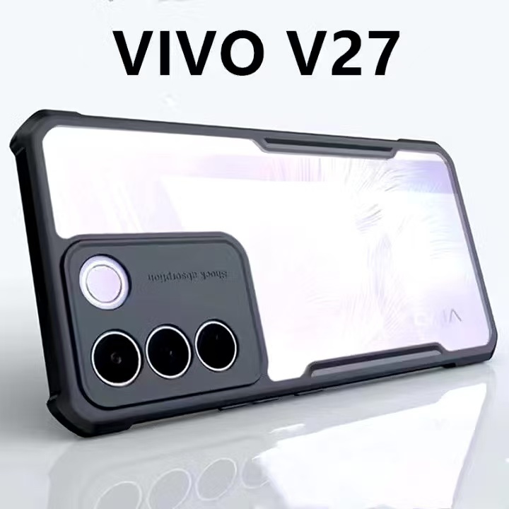 เคสกันรอยกล้อง PC+TPU สำหรับVivo V27 Pro V29E Y100 กันกระแทก เคสหลังใส