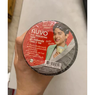 ม้วนเล็ก (10ม้วน) NUVO เทปพันสายไฟ 19มม. x 10ม. เนื้อกาวติดทนทาน ไม่เหนียวเยิ้ม ทนทาน เทป