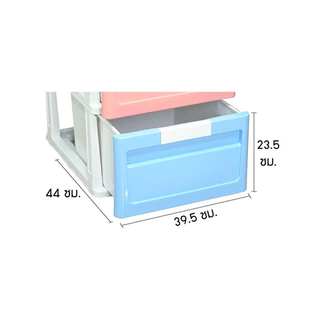 โลตัส ตู้ลิ้นชักพลาสสติก DIY 4 ชั้น สีเรนโบว์ LOTUS'S DRAWER CABINET DIY RAINBOW 4 TIER