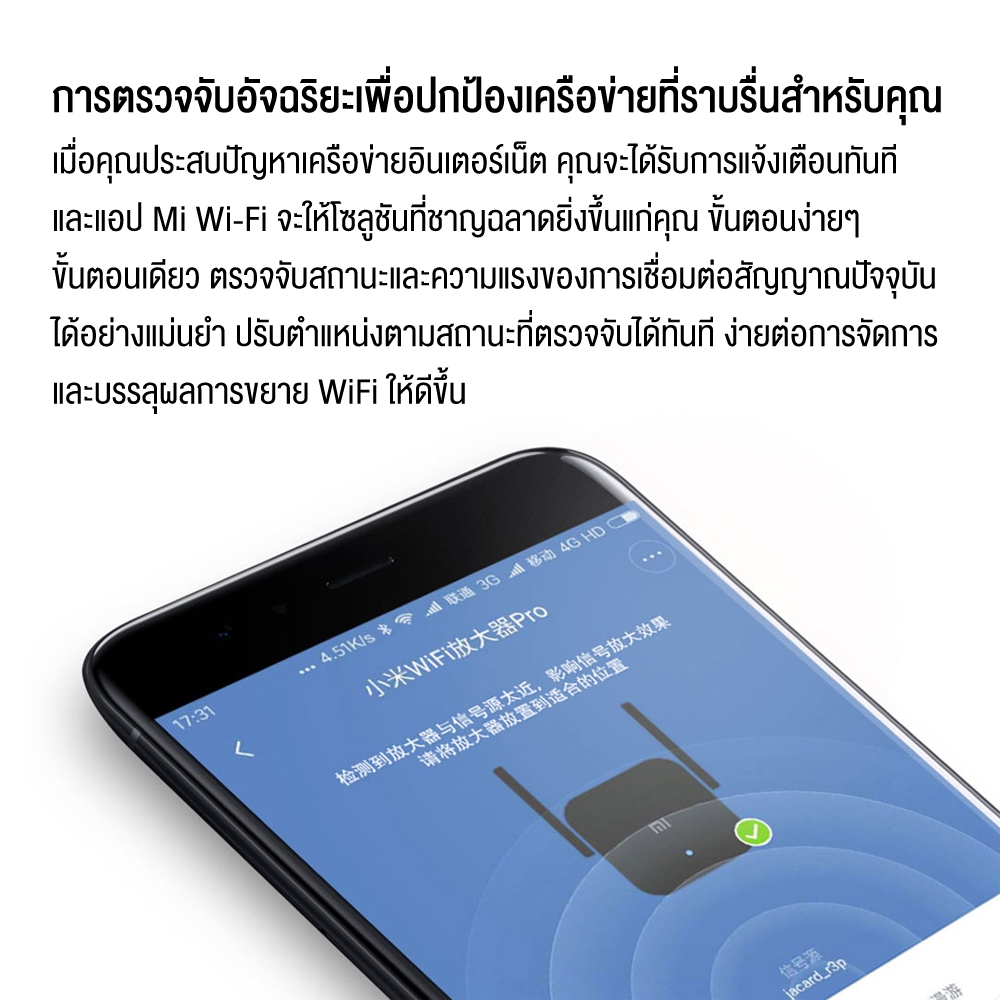 Xiaomi Mijia Wi-Fi Amplifier Pro ตัวขยายสัญญาณ WiFi (300Mbps) ขยายสัญญาณไวไฟ