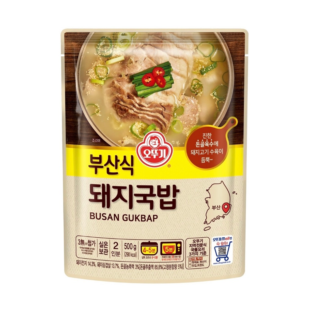 [ของแท้] 부산식돼지국밥 Ottogi Busan Gukbap (ซุปกระดูกหมูปรุงสำเร็จรูป) 500g