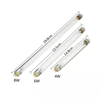 ชุดหลอดฆ่าเชื้อโรค UV T5 4W / 6W / 8W ยาว 14.5-29.8 ซม.ในน้ำ, ในอากาศ, สำหรับ บ่อเลี้ยงปลา, งานโรงพยาบาล