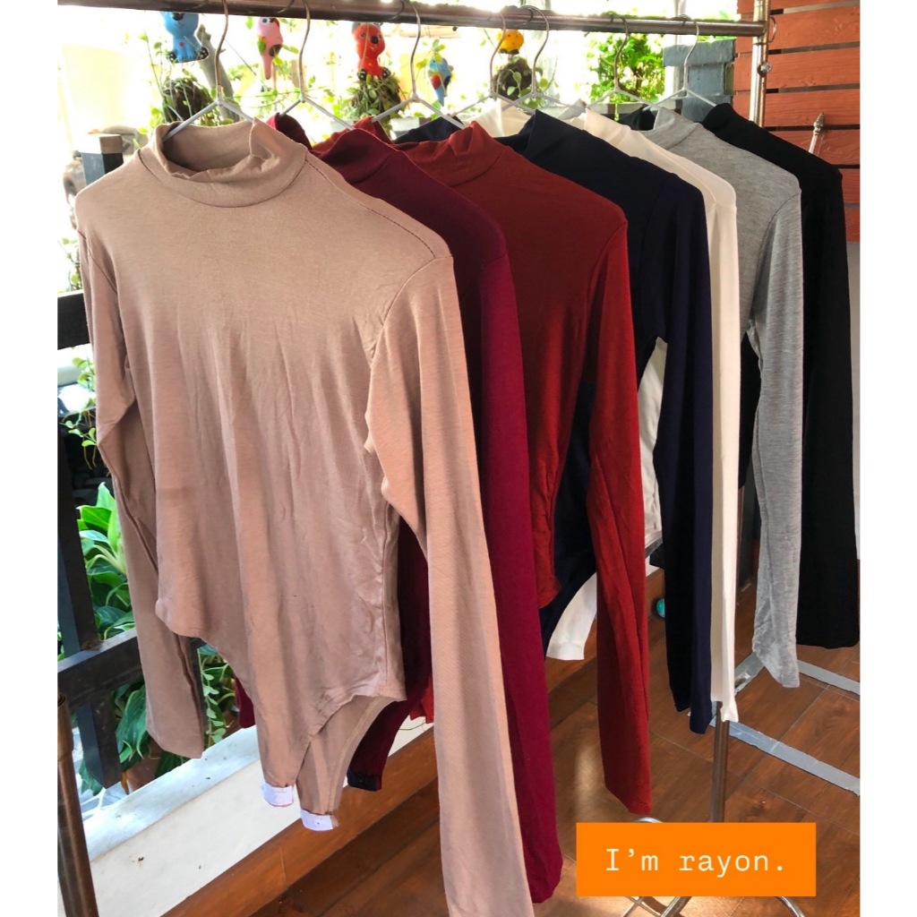 I’m rayon🌈บอดี้สูทคอเต่าแขนยาว ใส่สบายได้ทุกโอกาส💄A16 - รูปที่ 3