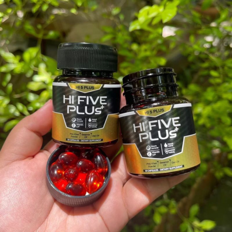Hi 5 Plus HI FIVE PLUS+ ไฮไฟว์พลัส ฟื้นฟูภูมิคุ้มกัน ภูมิคุ้มกันบกพร่อง น้ำเหลืองเสีย ภูมิแพ้ 30 เม็