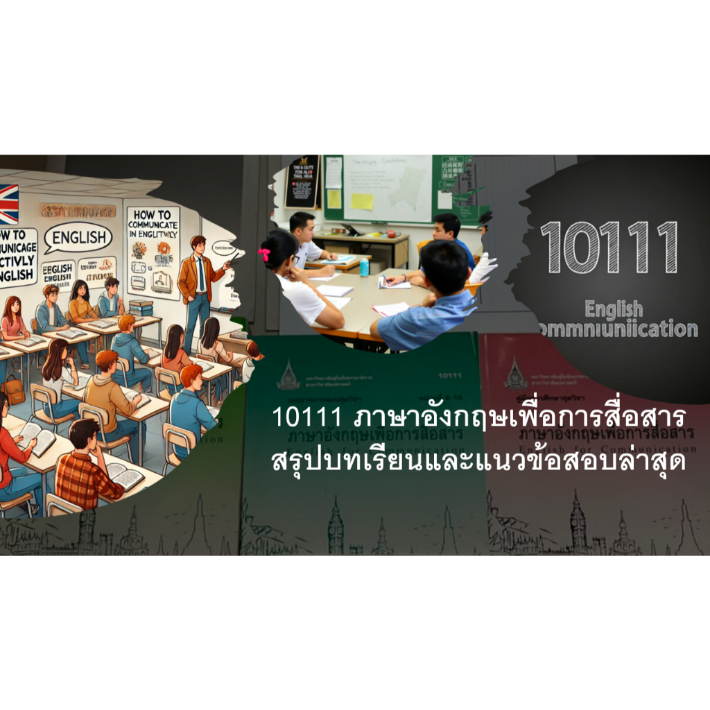 สรุปบทเรียนและแนวข้อสอบล่าสุด มสธ 10111 ภาษาอังกฤษเพื่อการสื่อสาร