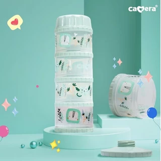 Camera Baby ที่เก็บนมผง 4 ชั้น แบ่งนมผง ตวงนม 4 ชั้น มีฝาเทนมทุกชั้น Genius 11" PP นึ่งได้