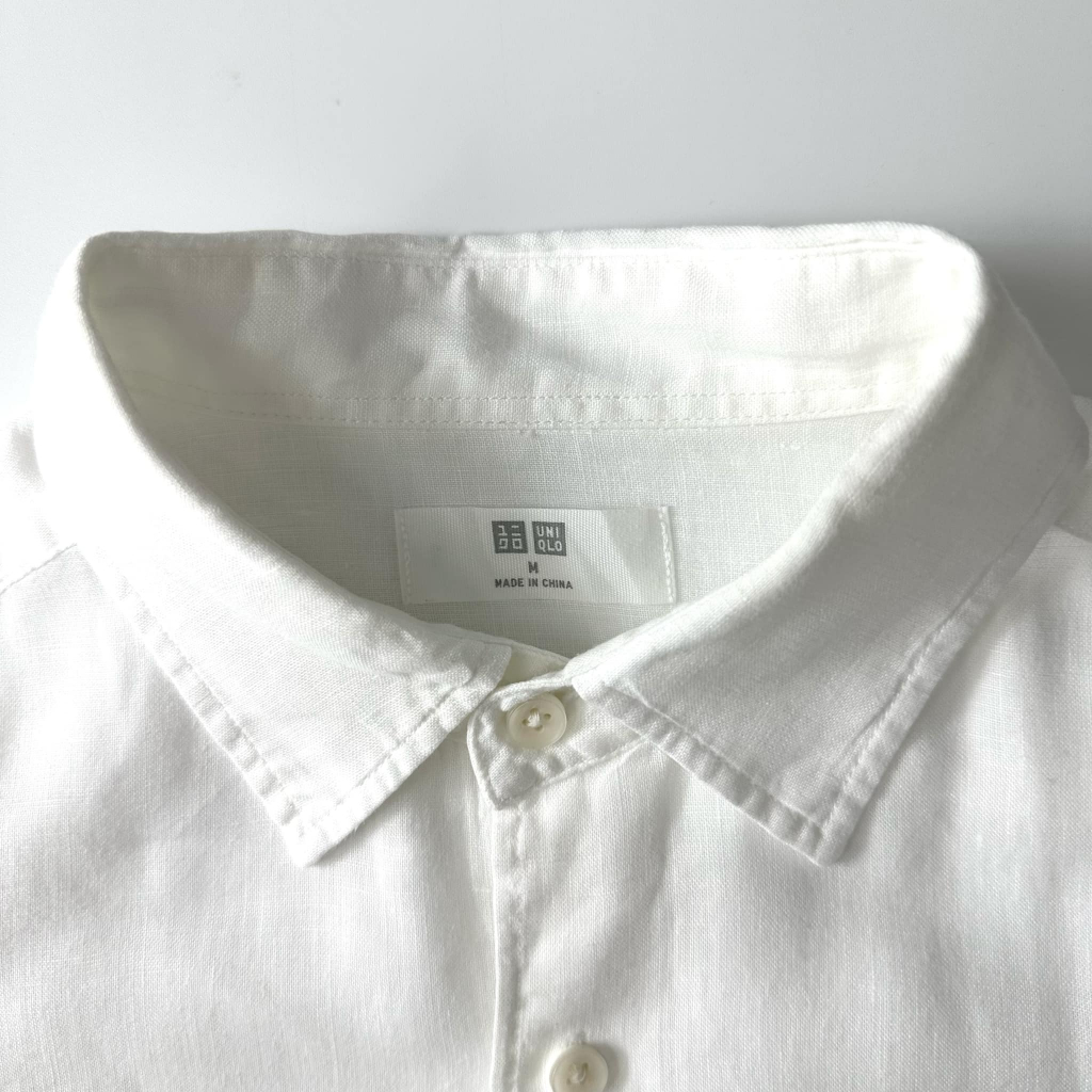 เสื้อเชิ้ต UNIQLO GU MUJI  สีขาว ผ้าลินิน