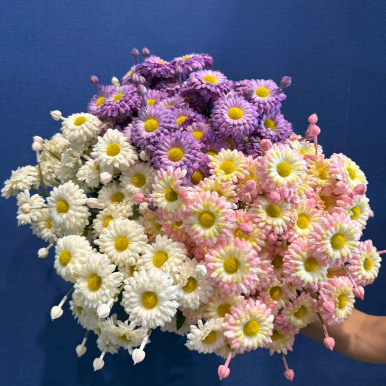 ดอกไม้ประดิษฐ์ ดอกทิวลิป Tulip ดอกเบญจมาศ Chrysanthemum morifolium สำหรับจัดแจกัน ตกแต่งบ้าน