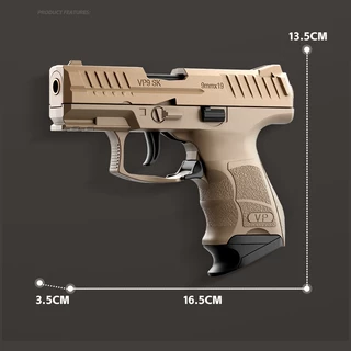 【กรุงเทพ เดลิเวอรี】V-P-9-Sk TOY GUN เล่นเด็ก ปืนพกของเล่นที่ดึงปลอกกระสุนออกอัตโนมัติ ยิ แม่พิมพ์วิทยาศาสตร์และการศึกษา