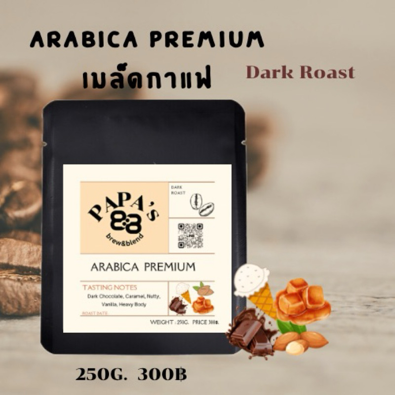 Arabica Premium Dark Roast 250กรัม🇹🇭