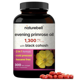 [ NATUREBELL ]❇️EVENING PRIMROSE OIL 1300 MG + BLACK COHOSH …