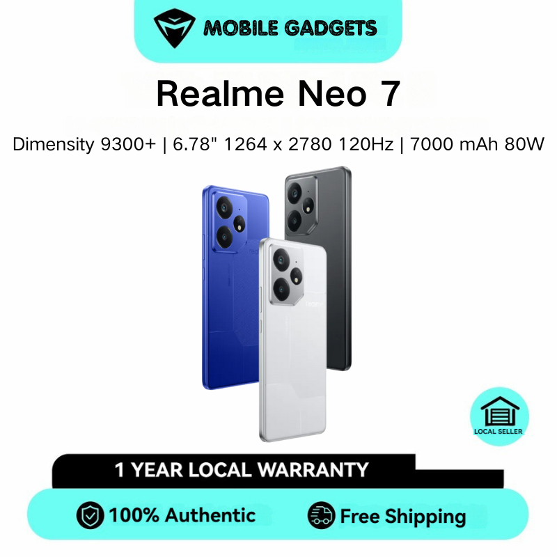 Realme Neo 7 / Realme Neo7 / Realme Neo 7 SE | Mediatek Dimensity 9300+ | 6.78" 1264 x 2780 120Hz