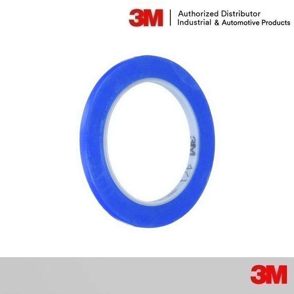 3M 471 6408 เทปไวนิลตีเส้น คมและโค้ง สีฟ้า12.7 มล.x35มBlue VinylTape
