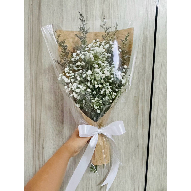 ช่อยิปซีแซมช่อแคสเปียจัดช่อผูกโบว์ได้ตามแบบในภาพ(โปรดสั่งซื้อล่วงหน้า 3-5 วันนะคะ)