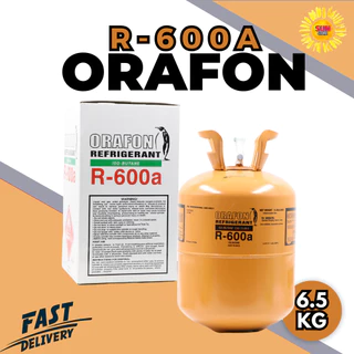 น้ำยาแอร์ R600a ยี่ห้อ ORAFON หรือ SP บรรจุน้ำยา 6.5KG. แบรนด์คนไทย คุณภาพมาตรฐานโรงงาน