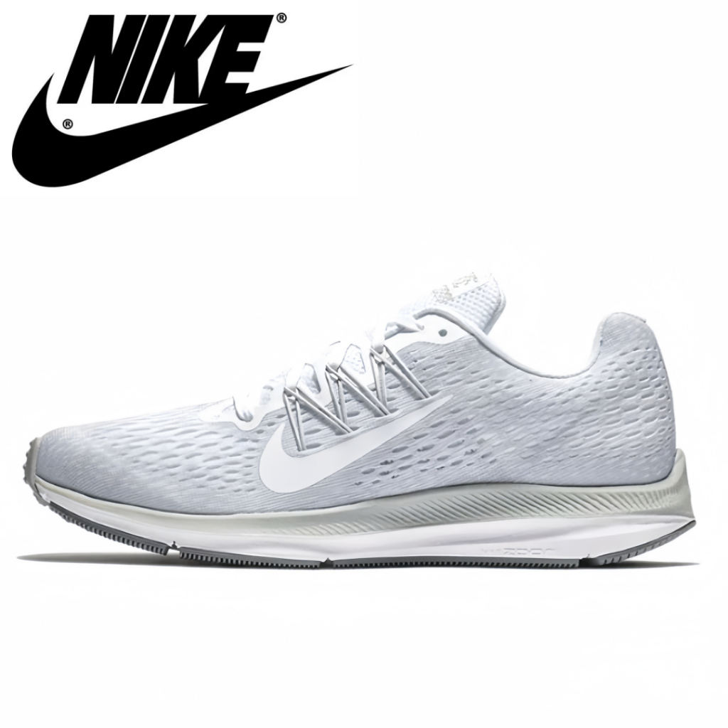 Nike Zoom Winflo 5 สีเทา（ของแท้ 100 %）รองเท้าผ้าใบ ผู้ชาย ผู้หญิง รูปแบบ รองเท้า