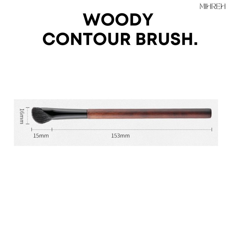 [2172](พร้อมส่ง) Woody Contour Brush แปรงคอนทัวร์จมูกหัวเฉียงด้ามไม้ - รูปที่ 4