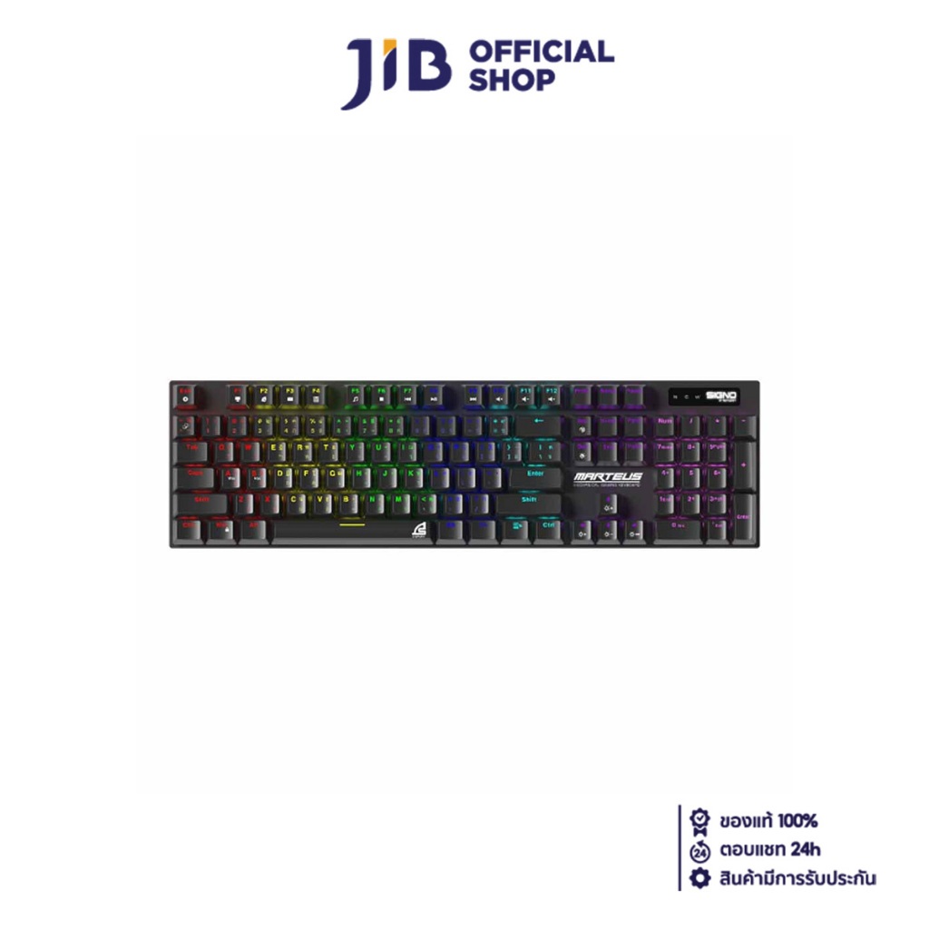 KEYBOARD (คีย์บอร์ด) SIGNO KB-721 MARTEUS (BLACK) (OUTEMU BLUE SWITCH MINI RGB EN/TH)