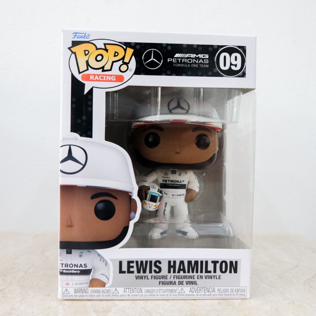 🏁 [Formula One] 🏁 Funko Racing AMG Petronas  Lewis Hamilton White Outfit ของแท้ มือ1 กล่อง9/10
