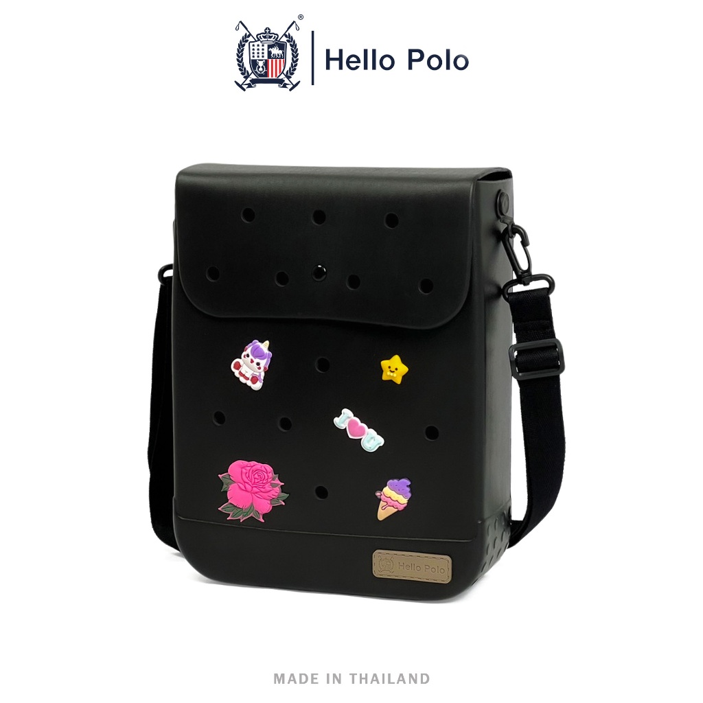 Hello Polo กระเป๋าใส่เอกสาร ไอแพด ครอสบอดี้ BH2006 ยาง EVA สายกระเป๋าปรับได้ สำหรับผู้ชายและผู้หญิง ขนาด 31.5x24.5 CM.