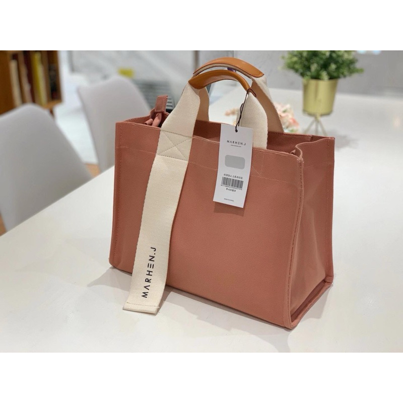 🔥CANVAS BAG กระเป๋าผ้าแคนวาส ขนาดใหญ่ 💕กว้าง 12.5 สูง 10 หนา 6.5 นิ้ว มีซิปปิดเปิด