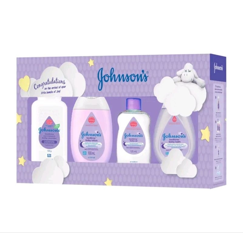 Johnson's Baby Bedtime Set/Gift Set 4in1 กิ๊ฟเซต จอห์นสันเบดไทม์สุดคุ้ม ตรงปกพร้อมส่ง🎉
