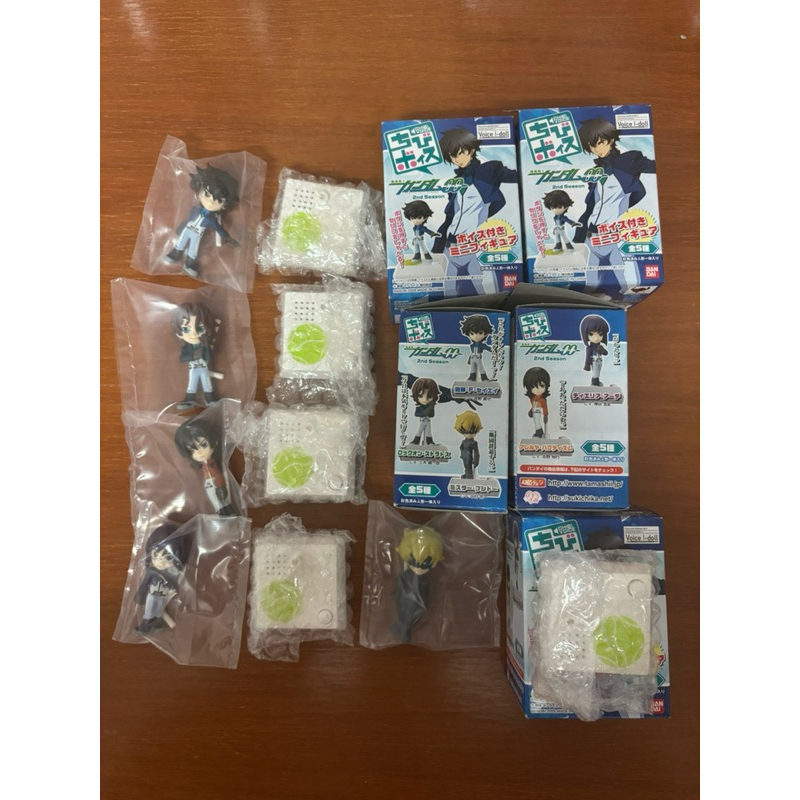 bandai chibi voice GUNDAM OO 2nd season ครบชุด 5 ตัว SETSUNA F SEIEI, LOCKON และอื่นๆ