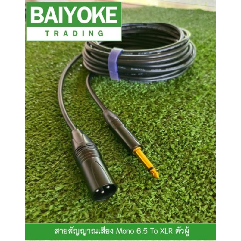 สายสัญญาณเสียง  Mono6.5 To XLR ตัวผู้ โลหะอย่างดี นำสัญญาณชัดเจน