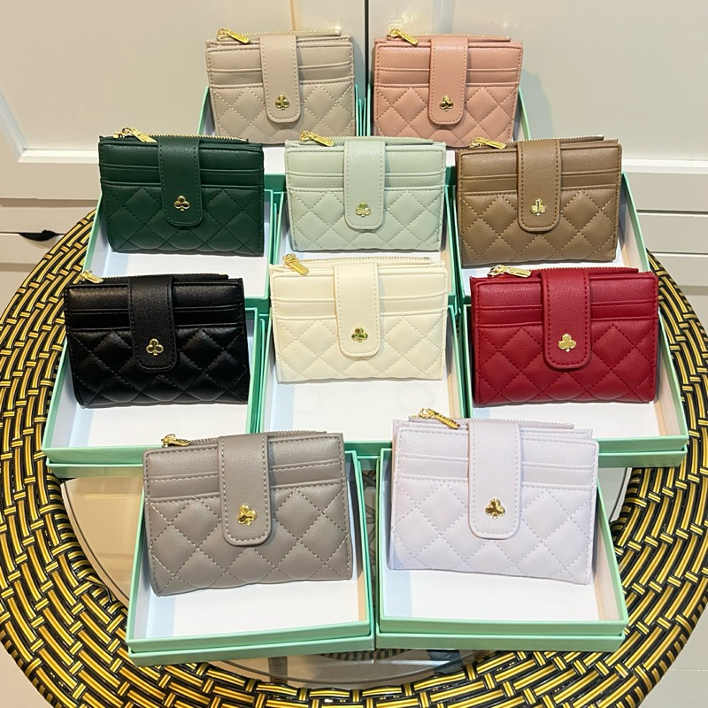 #9011 กระเป๋าตังค์ใบสั้น รุ่นใหม่ล่าสุดมาแล้วค่ามาแล้ว  กระเป๋าสตางค์ใบสั้นCicelle แบบพับติดกระดุมหน้า