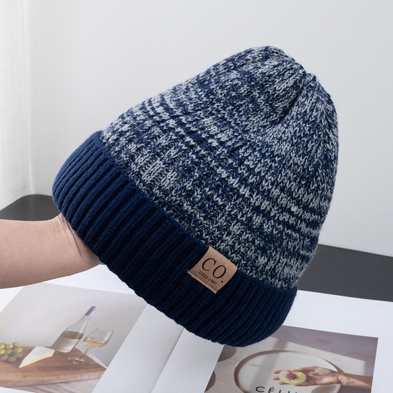 หมวก beanie ผ้าไหมพรมกันหนาว บุขนนุ่ม Japanese Style รุ่น 05A32
