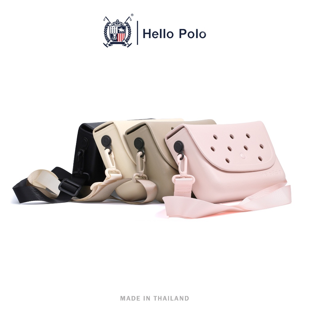 Hello Polo กระเป๋าสะพายข้าง ขนาด 15x23 cm. กระเป๋าทรงคลัตช์ น้ำหนักเบา BH2007 ยาง EVA  สามารถตกแต่งติดจิ๊บบิทได้