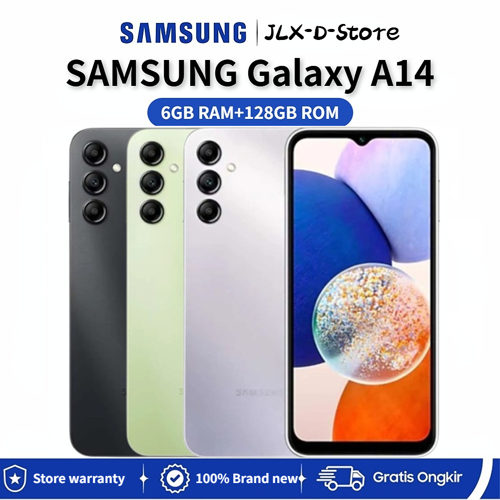 สมาร์ทโฟน Samsung A14 (Ram6GB+ Rom128GB) สมาร์ทโฟน 6.6"หน้าจอใหญ่ 5,000 mAh กล้องหลัก 50 MP การรับประกันร้านค้า 1 ปี