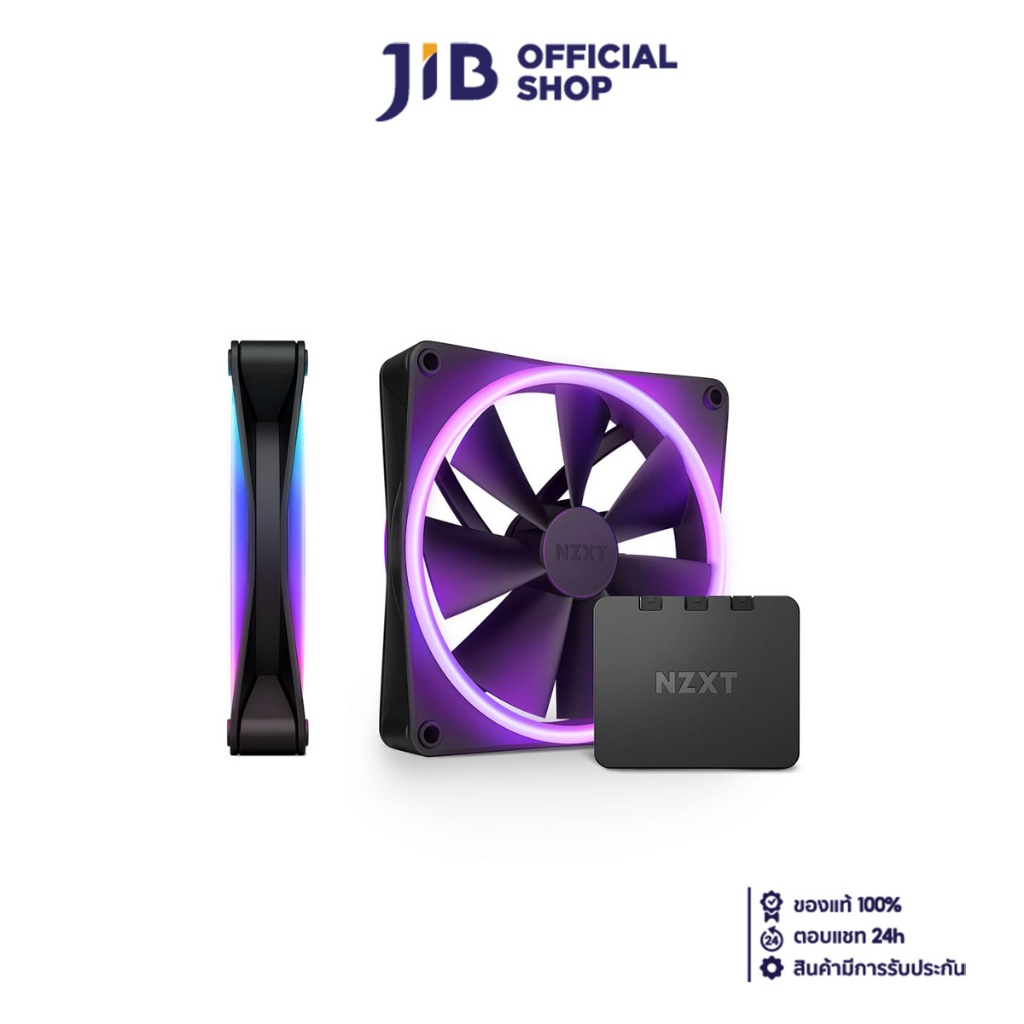 CASE FAN (พัดลมเคส) NZXT F140 RGB DUO TWIN PACK BLACK