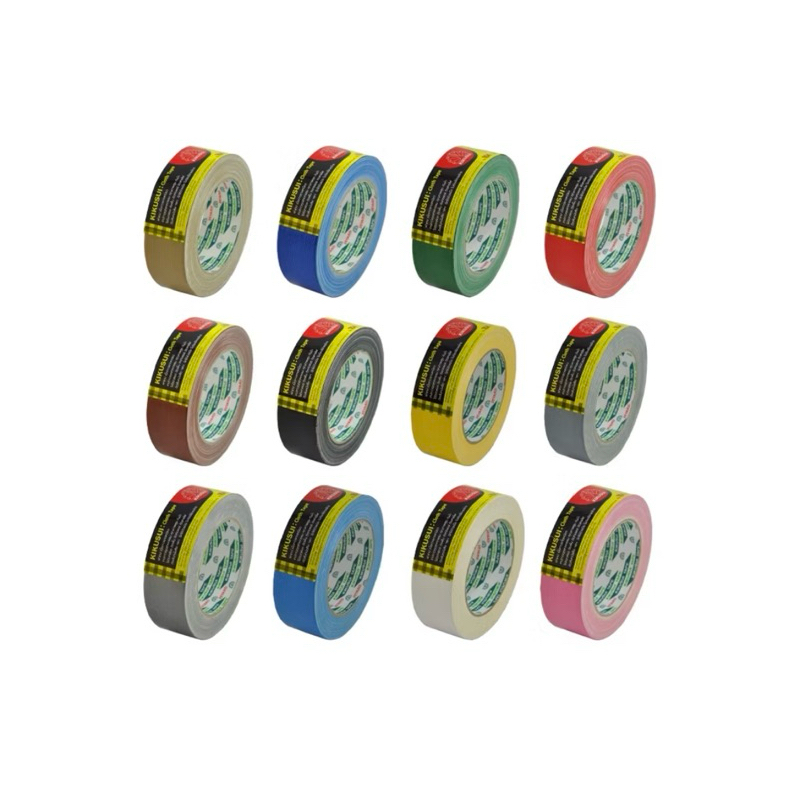 กาวผ้า “KIKUSUI” ผลิตจากผ้าชั้นดีเคลือบด้วยโพลีเอทิลีน (1.5 นิ้ว x 25 หลา) มี 11 สี