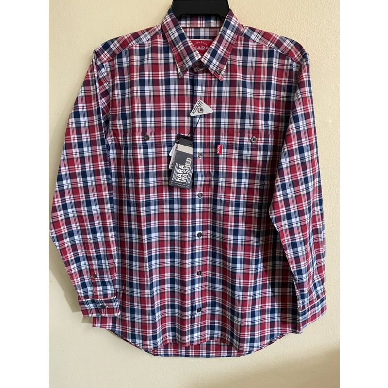 HARA (ฮาร่า) เสื้อเชิ้ตผู้ชาย มีหลายสี cotton100% ใส่สบาย ทรงตรง ของแท้100% ราคาป้าย 1550 บาท