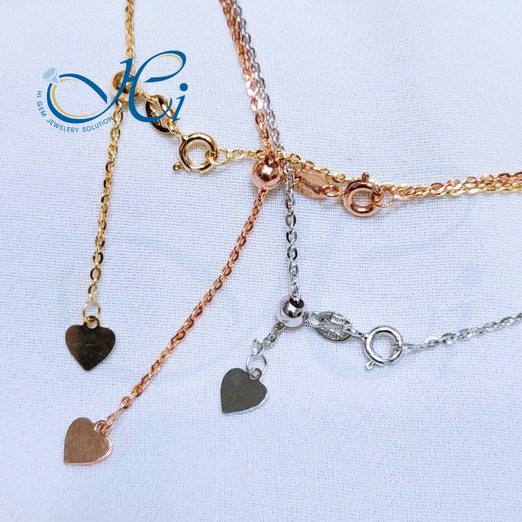 สร้อยคอ ปรับขนาดได้ ADJ ตะขอก้ามปู ทอง18k Italy (75%) ลายโซ่ใหญ่ มีใบรับประกันจากทางร้าน HIGEM