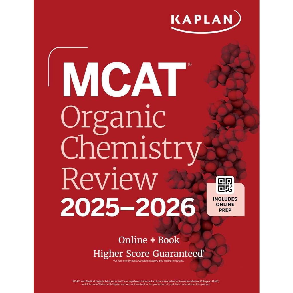 Chulabook|c321|หนังสือ|MCAT ORGANIC CHEMISTRY REVIEW 2025-2026: ONLINE + BOOK (KAPLAN) 9781506294254