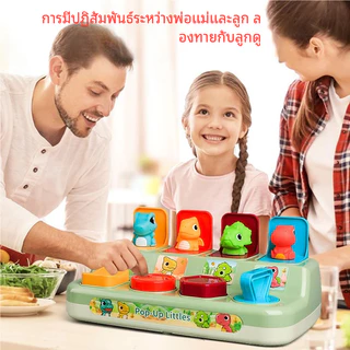 🎁พร้อมส่ง🔥กล่องของเล่นรูปสัตว์ ไดโนเสาร์ Pop-Up Animal ของเล่นฝึกการเคลื่อนไหว กล่องสวิตช์กุญแจ รูปป๊อปอัพ