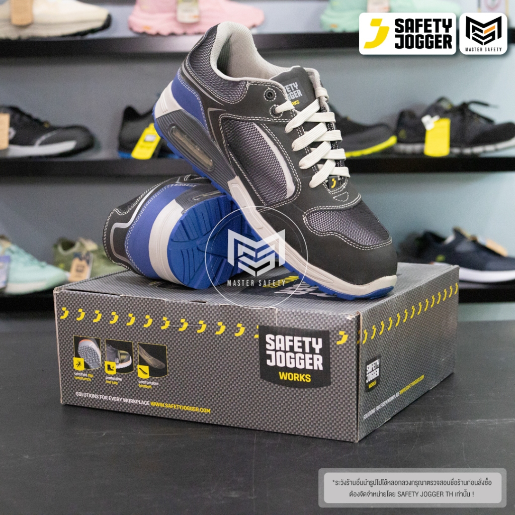 [รับประกัน3เดือน] Safety Jogger รุ่น RAPTOR S1P รองเท้าเซฟตี้หุ้มข้อ หัวคอมโพสิท ไม่ผสมโลหะ ระบายอากาศ