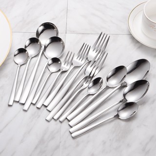 ShopAt.Two[ST-2] ช้อนส้อมสแตนเลส ช้อนซุป ช้อนขนม ไอศครีม ช้อ…