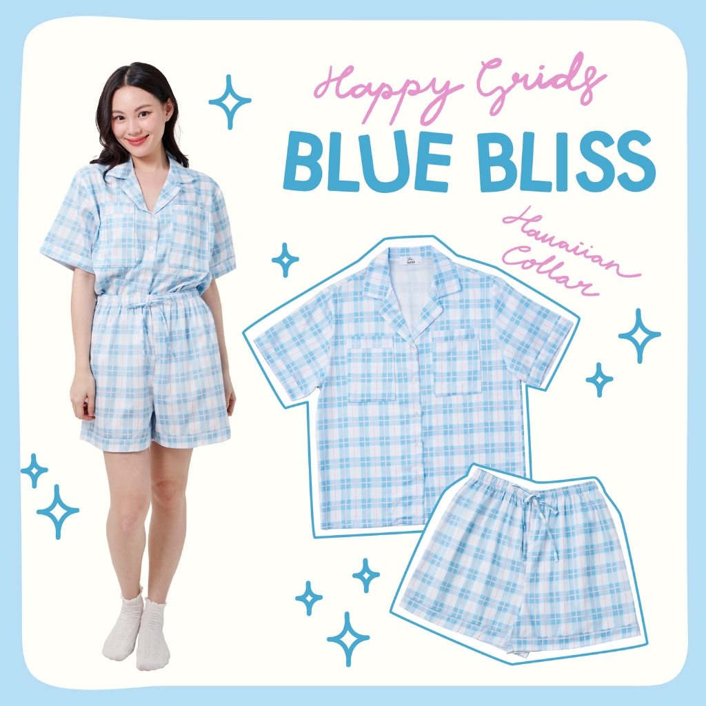 ชุดนอน sliptosleep - Blue Bliss Shorts Set