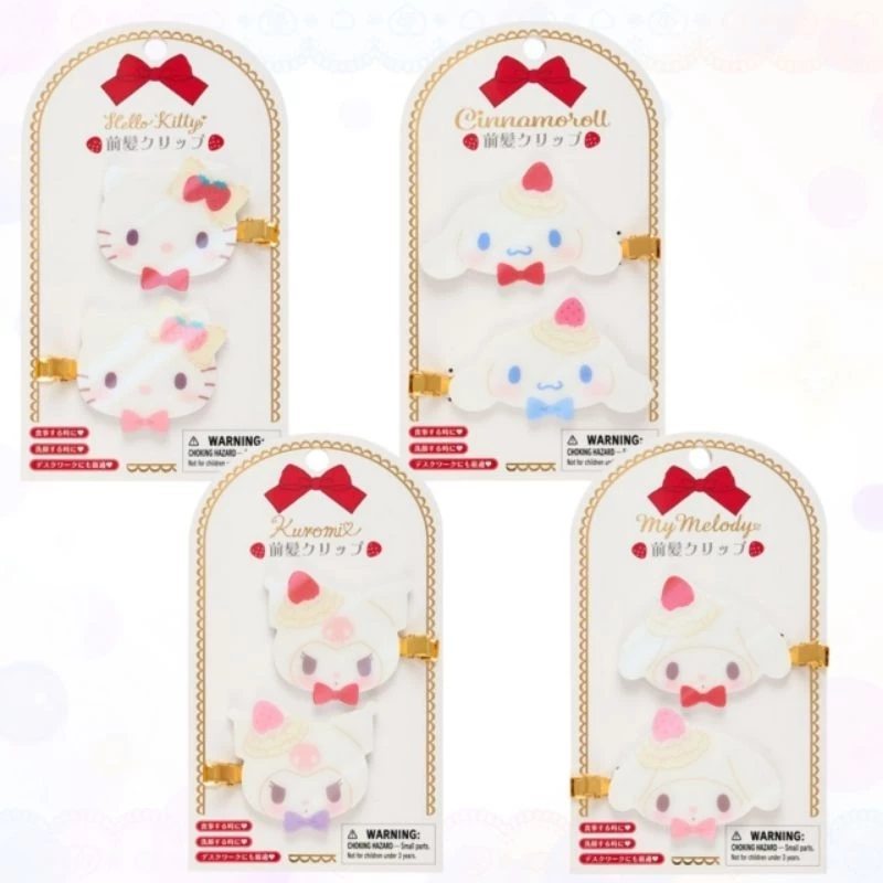 ⚡️ของแท้พร้อมส่ง ⚡️กิ๊บติดผม Sanrio Bangs Clip (Shortcake) Size is 15.4 x 8.9 x 1.4cm mx sanrio kt mm ku cn Hair Access