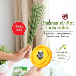 ธูปสมุนไพรไล่ยุง สมุนไพร100% ธูปตะไคร้ไล่ยุง กลิ่นตะไคร้