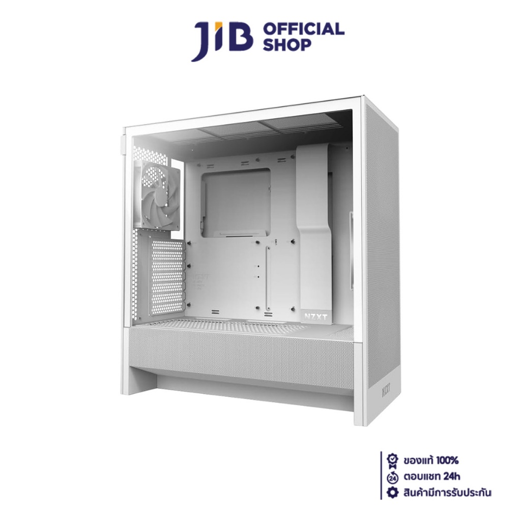 CASE (เคส) NZXT H5 FLOW 2024 (WHITE) (E-ATX) (CC-H52FW-01)