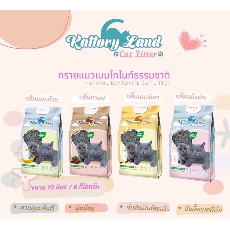 [ส่งฟรีทุกออเดอร์-สมัครShopee VIP ] แพ็ค 3 ถุง [30ลิตร] ทรายแมว Kattory Land ทรายแมวเบนโทไนท์