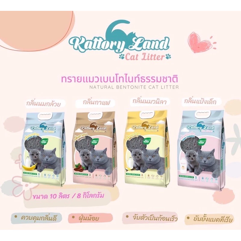 [ส่งฟรีทุกออเดอร์-สมัครShopee VIP ] แพ็ค 3 ถุง [30ลิตร] ทรายแมว Kattory Land ทรายแมวเบนโทไนท์