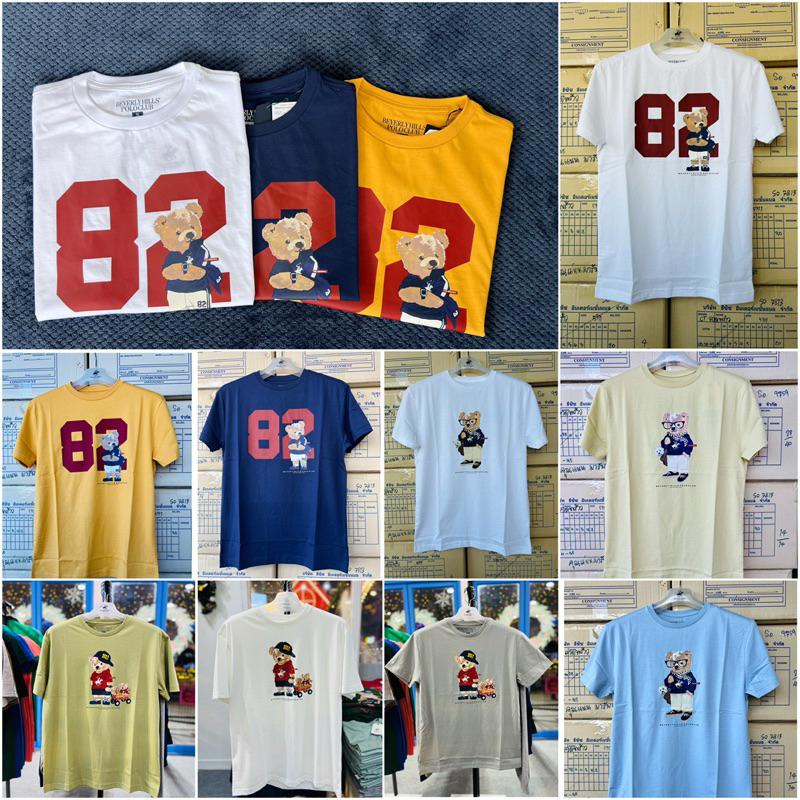 พร้อมส่ง BEVERLY HILLS POLO CLUB New In! Regular-fit T-shirt เสื้อยืดคอกลมแขนสั้นทรงใหม่ #แท้ #ชายและหญิง
